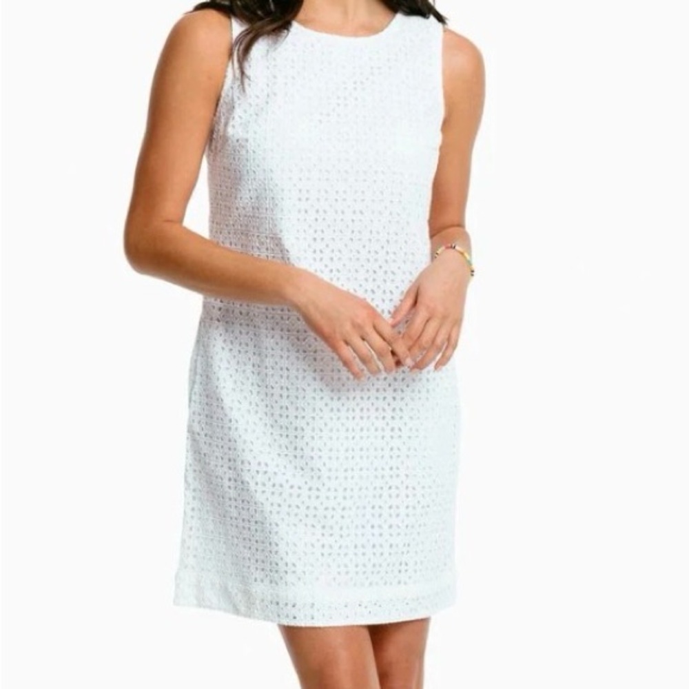 Southern Tide hazel eyelet white dress size 2